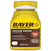 Bayer Aspirin Pain Reliever/Fever Reducer 325 mg Coated Tablets Easy Open Cap