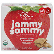 Plum Organics Jammy Sammy Snack Size Sandwich Bars - Peanut Butter & Strawberry