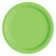 unique Party Paper Dinner Plates - Lime Green 16 Ct