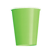 unique Party Paper Cups - Lime Green, 14 Ct