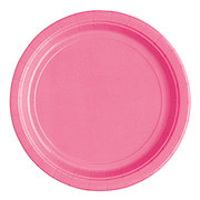 unique Party Paper Plates - Hot Pink, 20 Ct