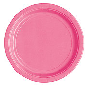 unique Party Paper Dinner Plates - Hot Pink, 16 Ct