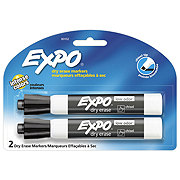 EXPO Chisel Tip Dry Erase Markers - Black Ink