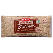 H-E-B Long Grain Brown Rice, 1 lb