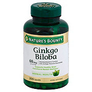 Nature's Bounty Ginkgo Biloba 60 mg Capsules