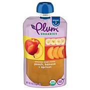 Plum Organics Baby Food Pouch - Peach Banana + Apricot