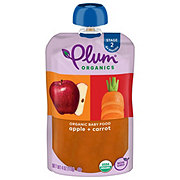 Plum Organics Baby Food Pouch - Apple + Carrot