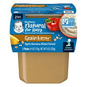 Gerber Natural for Baby Grain & Grow 2nd Foods - Apple Banana Mixed Cereal