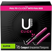 U By Kotex Click Compact Super Tampons