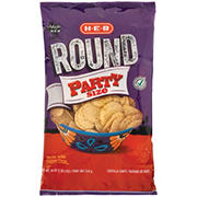 H-E-B Round Yellow Corn Tortilla Chips - Party Size