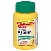 H-E-B Aspirin Enteric Coated Low Dose Tablets – 81 mg