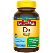 Nature Made Vitamin D3 2000 IU Liquid Softgels