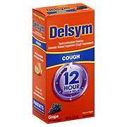 Delsym 12 Hour Cough Relief Day or Night Cough Suppressant Grape Flavored Liquid