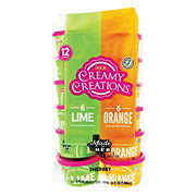 H-E-B Creamy Creations Sherbet Assorted Flavors 3 oz Cups