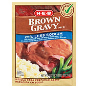 H-E-B 25% Less Sodium Brown Gravy Mix
