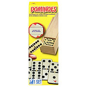 Cardinal Industries Double Six Ivory-Colored Dominoes with Wood Case