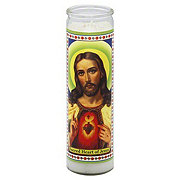 Reed Candle Sacred Heart of Jesus Religious Candle - White Wax