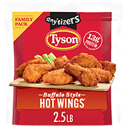 Hill Country Fare Heat & Eat Frozen Chicken Wings - Buffalo Style Hot