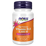 NOW Vitamin D-3 Softgels - 5000 IU