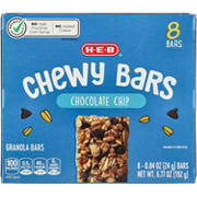 H-E-B Chocolate Chip Chewy Bars, 8 ct