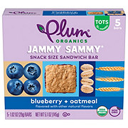 Plum Organics Jammy Sammy Snack Size Sandwich Bars - Blueberry & Oatmeal
