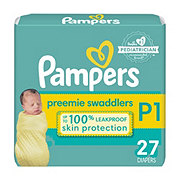 Pampers Preemie Swaddlers Diapers - Size P1