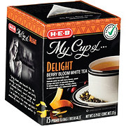 H-E-B My Cup of Delight Berry Bloom White Tea Pyramid Tea Bags