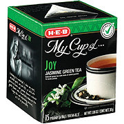 H-E-B My Cup of Joy Jasmine Green Tea, Pyramid Tea Bags