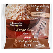 H-E-B Frozen Steamable Whole Grain Brown Rice