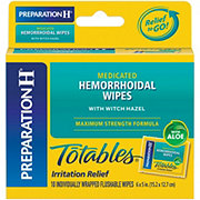 Preparation H Flushable Medicated Hemorrhoidal Wipes Max Strength Relief