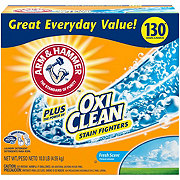 Arm & Hammer Plus OxiClean Powder Laundry Detergent, 130 Loads - Fresh Scent