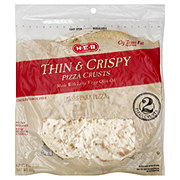 H-E-B Traditional Thin and Crispy 12 Inch Pizza Crusts