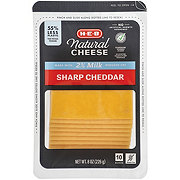 H-E-B Reduced Fat Sharp Cheddar Sliced Cheese