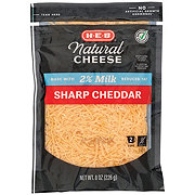 H-E-B Reduced Fat Sharp Cheddar Shredded Cheese