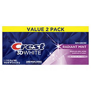 Crest 3D White Whitening Toothpaste - Radiant Mint, 2 Pk