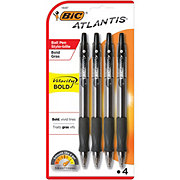BIC Atlantis Velocity Bold Retractable Ball Pens - Black Ink