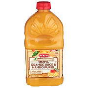 H-E-B No Sugar Added 100% Orange Juice & Mango Puree