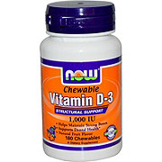 NOW Vitamin D3 1000 IU Fruit Flavored Chewables