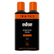 Edge Sensitive Skin Shave Gel with Aloe, Twin Pack