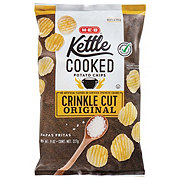 H-E-B Kettle Cooked Crinkle Cut Potato Chips - Original