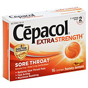 Cepacol Sore Throat Oral Pain Reliever Honey Lemon Lozenges