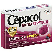 Cepacol Sore Throat And Cough Oral Pain Reliever/Cough Suppressant Mixed Berry Lozenges