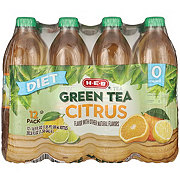 H-E-B Diet Citrus Green Tea 12 pk Bottles