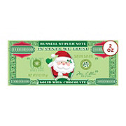 Russell Stover Solid Milk Chocolate Santa Money Christmas Candy