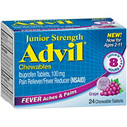 Advil Children's Junior Strength Chewable Grape Ibuprofen