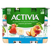 Dannon Activia Strawberry Banana & Peach Nonfat Yogurt