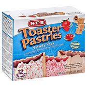 H-E-B Frosted Strawberry, Cherry & Brown Sugar Cinnamon Toaster Pastries - Value Pack