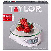 Taylor Glass Platform Digital Kitchen Scale - White