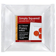 Maryland Plastics Simply Squared Clear Dessert Plates