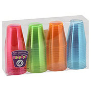 H-E-B 44 oz Texas Size Clear Plastic Cups with Lids and Straws